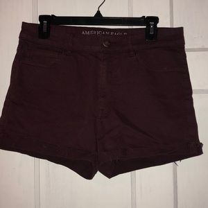 High rise maroon American eagle shorts!